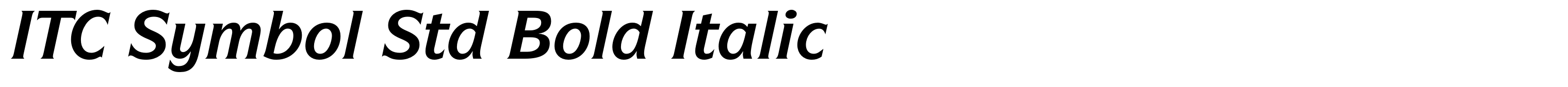 ITC Symbol Std Bold Italic